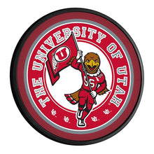 Load image into Gallery viewer, Utah Utes: Swoop - Round Slimline Lighted Wall Sign - The Fan-Brand