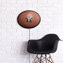 Load image into Gallery viewer, Vanderbilt Commodores: Pigskin - Oval Slimline Lighted Wall Sign - The Fan-Brand