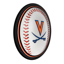 Load image into Gallery viewer, Virginia Cavaliers: Baseball - Round Slimline Lighted Wall Sign - The Fan-Brand