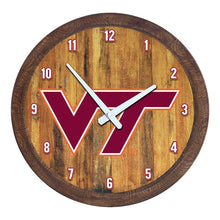 Load image into Gallery viewer, Virginia Tech Hokies: "Faux" Barrel Top Wall Clock - The Fan-Brand