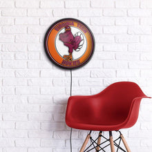 Load image into Gallery viewer, Virginia Tech Hokies: Mascot - Round Slimline Lighted Wall Sign - The Fan-Brand