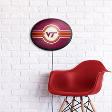 Load image into Gallery viewer, Virginia Tech Hokies: Oval Slimline Lighted Wall Sign - The Fan-Brand