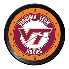 Load image into Gallery viewer, Virginia Tech Hokies: Ribbed Frame Wall Clock - The Fan-Brand