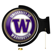 Load image into Gallery viewer, Washington Huskies: Original Round Rotating Lighted Wall Sign - The Fan-Brand