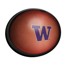 Load image into Gallery viewer, Washington Huskies: Pigskin - Oval Slimline Lighted Wall Sign - The Fan-Brand