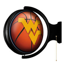 Load image into Gallery viewer, West Virginia Mountaineers: Basketball - Original Round Rotating Lighted Wall Sign - The Fan-Brand