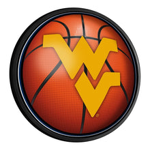 Load image into Gallery viewer, West Virginia Mountaineers: Basketball - Round Slimline Lighted Wall Sign - The Fan-Brand