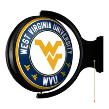 Load image into Gallery viewer, West Virginia Mountaineers: Original Round Rotating Lighted Wall Sign - The Fan-Brand