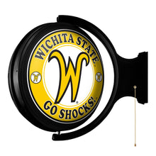 Load image into Gallery viewer, Wichita State Shockers: Script W - Original Round Rotating Lighted Wall Sign - The Fan-Brand