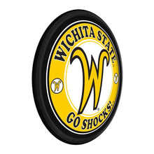 Load image into Gallery viewer, Wichita State Shockers: Script W - Round Slimline Lighted Wall Sign - The Fan-Brand