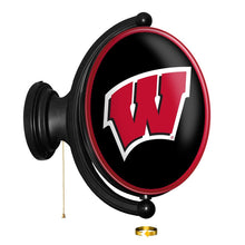 Load image into Gallery viewer, Wisconsin Badgers: Original Oval Rotating Lighted Wall Sign - The Fan-Brand