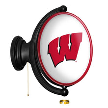 Load image into Gallery viewer, Wisconsin Badgers: Original Oval Rotating Lighted Wall Sign - The Fan-Brand