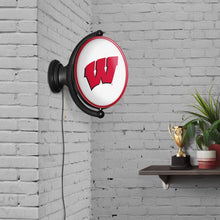 Load image into Gallery viewer, Wisconsin Badgers: Original Oval Rotating Lighted Wall Sign - The Fan-Brand
