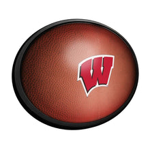 Load image into Gallery viewer, Wisconsin Badgers: Pigskin - Oval Slimline Lighted Wall Sign - The Fan-Brand