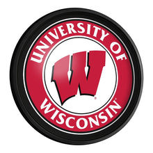 Load image into Gallery viewer, Wisconsin Badgers: Round Slimline Lighted Wall Sign - The Fan-Brand