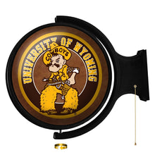 Load image into Gallery viewer, Wyoming Cowboys: Pistol Pete - Original Round Rotating Lighted Wall Sign - The Fan-Brand