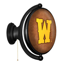 Load image into Gallery viewer, Wyoming Cowboys: W - Original Oval Rotating Lighted Wall Sign - The Fan-Brand