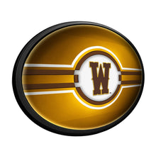 Load image into Gallery viewer, Wyoming Cowboys: W - Oval Slimline Lighted Wall Sign - The Fan-Brand