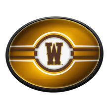 Load image into Gallery viewer, Wyoming Cowboys: W - Oval Slimline Lighted Wall Sign - The Fan-Brand