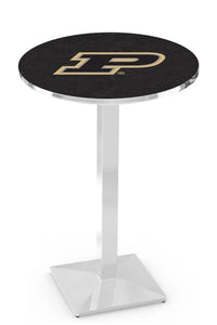 Purdue 30" Top Pub Table with Chrome Finish