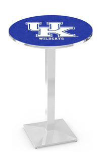 University of Kentucky (UK)  30" Top Pub Table with Chrome Finish