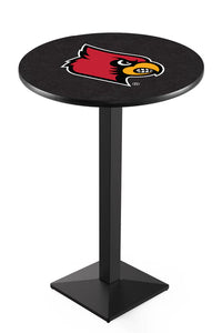 University of Louisville 30" Top Pub Table with Black Wrinkle Finish