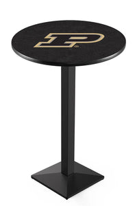 Purdue 30" Top Pub Table with Black Wrinkle Finish