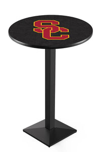 USC 30" Top Pub Table with Black Wrinkle Finish