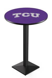 Texas Christian University 30" Top Pub Table with Black Wrinkle Finish