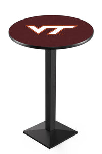 Virginia Tech University 30" Top Pub Table with Black Wrinkle Finish