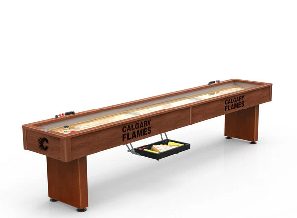 Calgary Flames 12' Shuffleboard Table