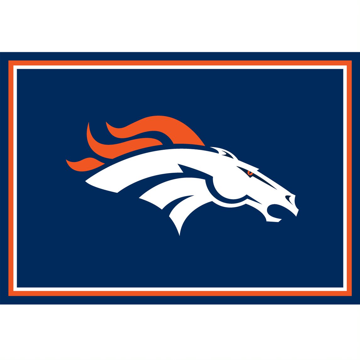 Denver Broncos 3x4 Area Rug