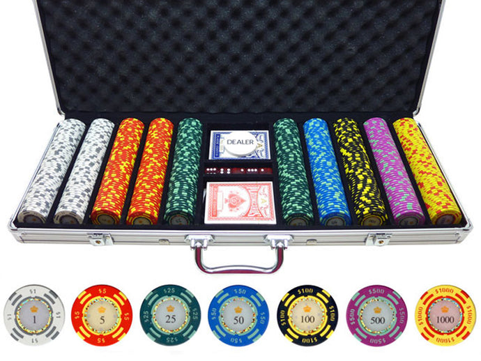 BBO 13.5g 500 piece Crown Casino Clay Poker Chips