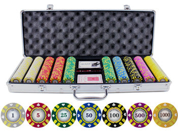 BBO 13.5g 500pc Stripe Suited V2 Clay Poker Chips Set