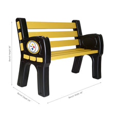 Load image into Gallery viewer, Pittsburgh Steelers Park Bench