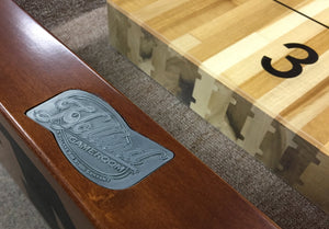 West Virginia Mountaineers 12' Shuffleboard Table