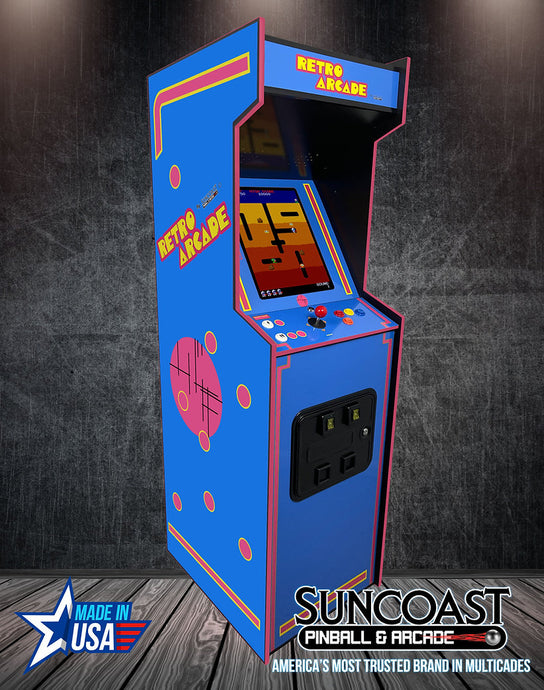 SUNCOAST Full Size Multicade Arcade Machine | 60 Games Graphic Option D