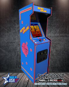 SUNCOAST Full Size Multicade Arcade Machine | 412 Games Graphic Option D