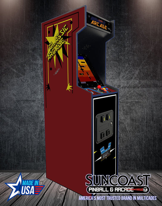 SUNCOAST Full Size Multicade Arcade Machine | 60 Games Graphic Option E