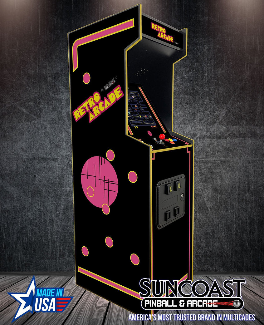 SUNCOAST Full Size Multicade Arcade Machine | 60 Games Graphic Option C