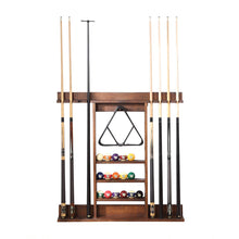 Load image into Gallery viewer, HB Home Reclaimed Brown Billiards Wall Rack