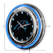 Load image into Gallery viewer, Carolina Panthers 14&quot; Neon Clock