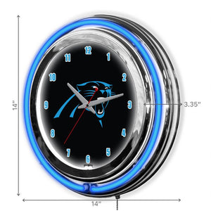 Carolina Panthers 14" Neon Clock