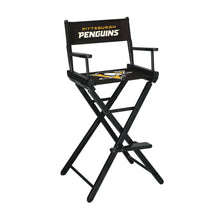Load image into Gallery viewer, Pittsburgh Penguins Bar Height Directors Chair