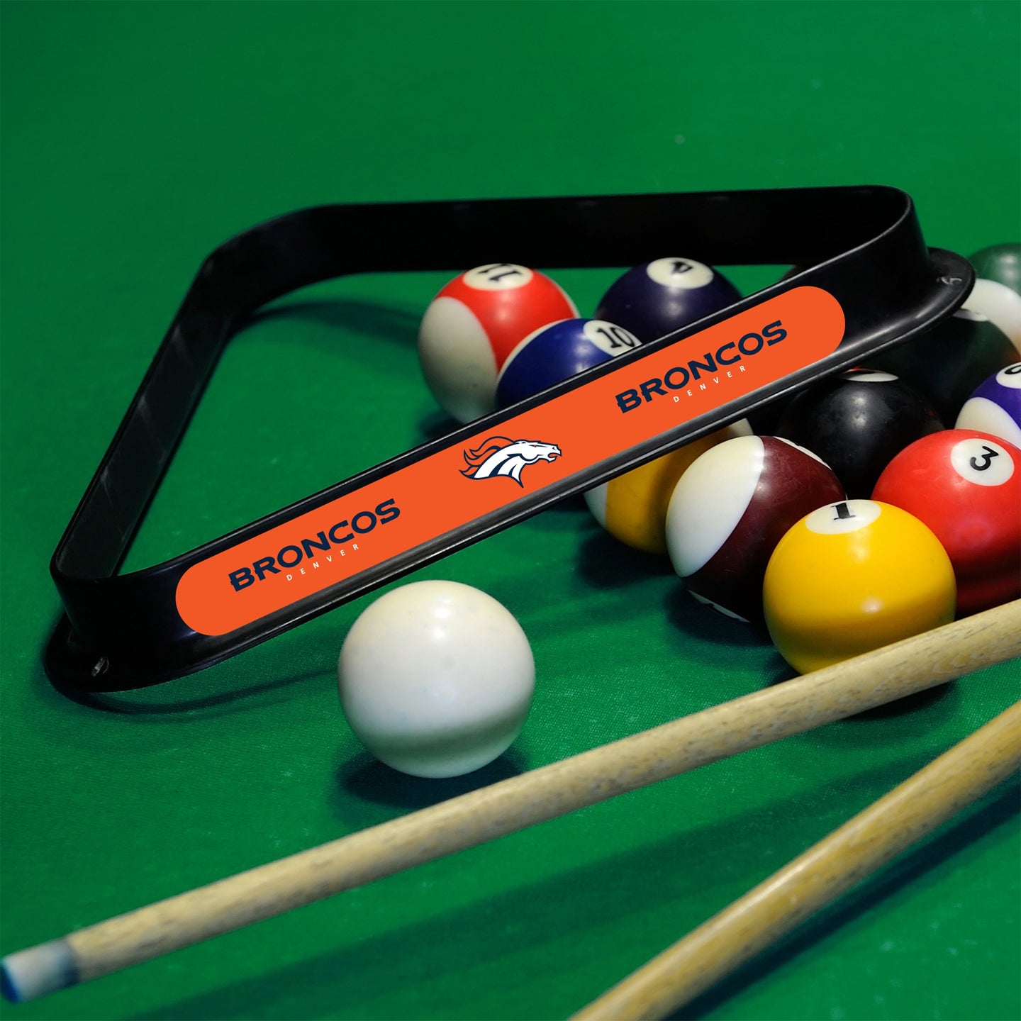 Denver Broncos Plastic 8-Ball Rack