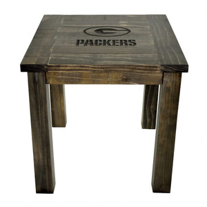 Green Bay Packers Reclaimed Side Table