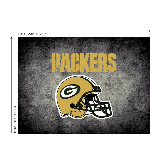 Green Bay Packers Distressed Rug