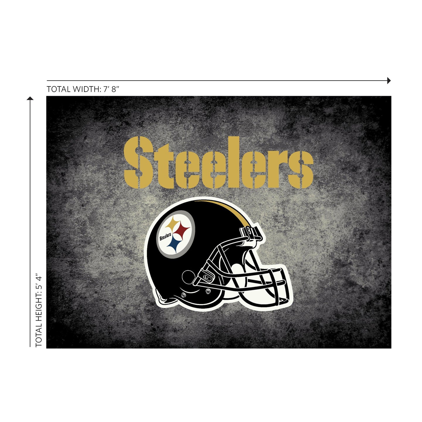 Pittsburgh Steelers Distressed Rug