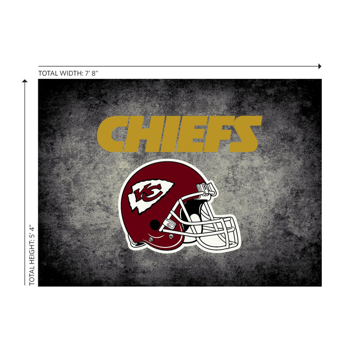 Kansas City Chiefs Distressed Rug