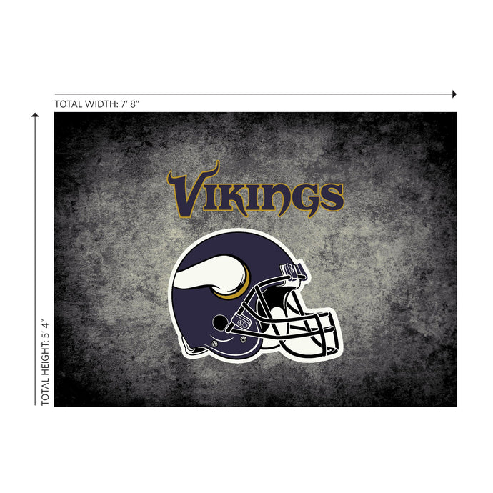 Minnesota Vikings Distressed Rug